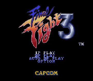 Final Fight 3 (USA) (Beta) screen shot title